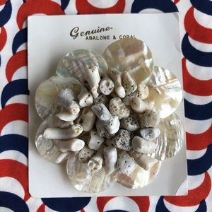 VTG 1950s Large Abalone Statement Brooch